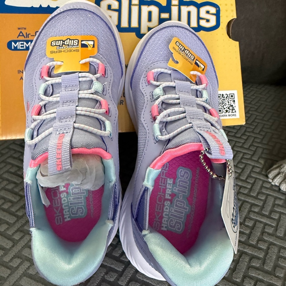 Skechers Kids Slip-Ins Purple and Pink Sneakers